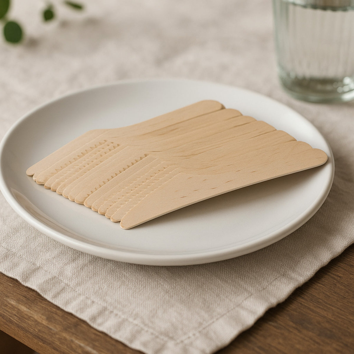 REGENT DISPOSABLE WOODEN KNIVES 24PK, 160MM