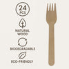 REGENT DISPOSABLE WOODEN FORKS 24PK, 160MM