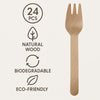 REGENT DISPOSABLE WOODEN FORKS 24PK, 160MM