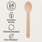 REGENT DISPOSABLE WOODEN SPOONS 24PK, 160MM
