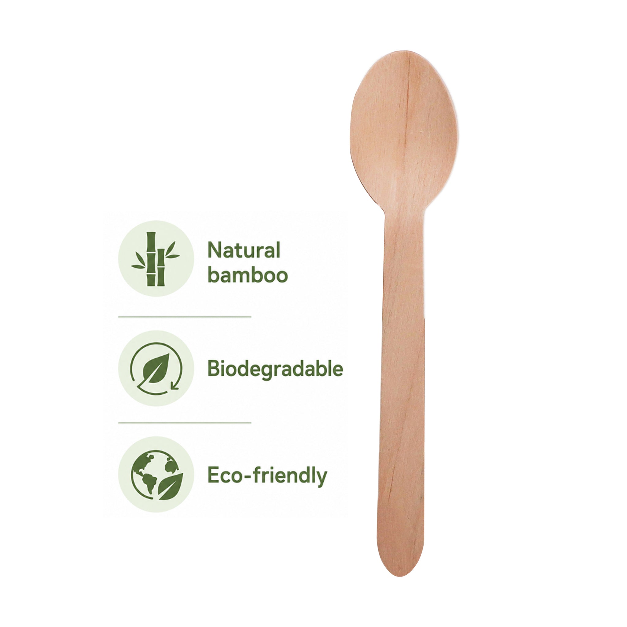 REGENT DISPOSABLE WOODEN SPOONS 24PK, 160MM