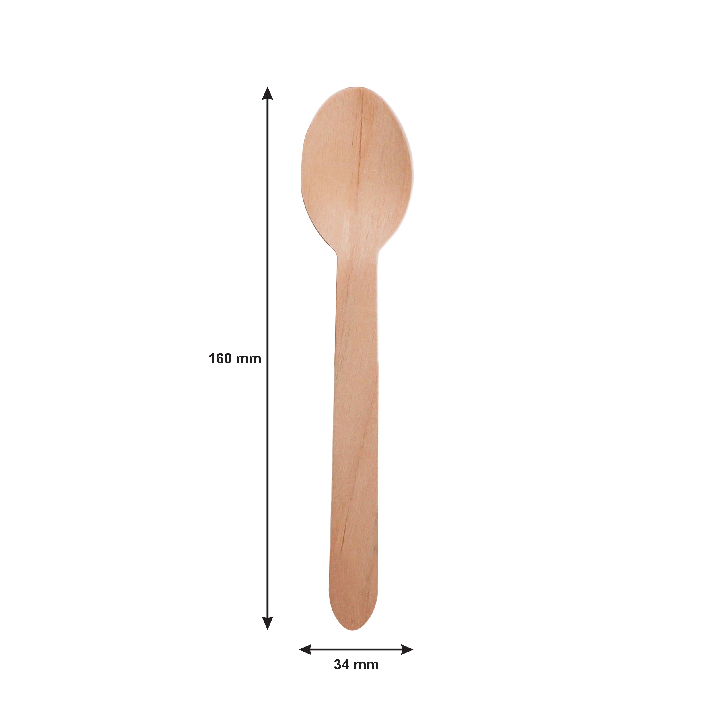 REGENT DISPOSABLE WOODEN SPOONS 24PK, 160MM