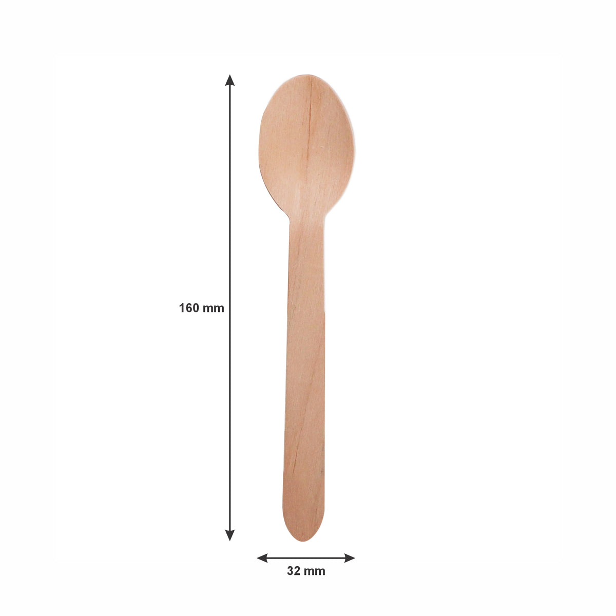 REGENT DISPOSABLE WOODEN SPOONS 24PK, 160MM