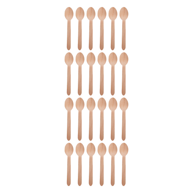 REGENT DISPOSABLE WOODEN SPOONS 24PCS, (160X34MM)