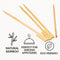 REGENT DISPOSABLE LARGE BAMBOO FOOD PADDLE PICKS 50PK, 180MM