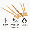 REGENT DISPOSABLE MEDIUM BAMBOO FOOD PADDLE PICKS 50PK, 120MM