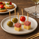 REGENT DISPOSABLE MEDIUM BAMBOO FOOD PADDLE PICKS 50PK, 120MM