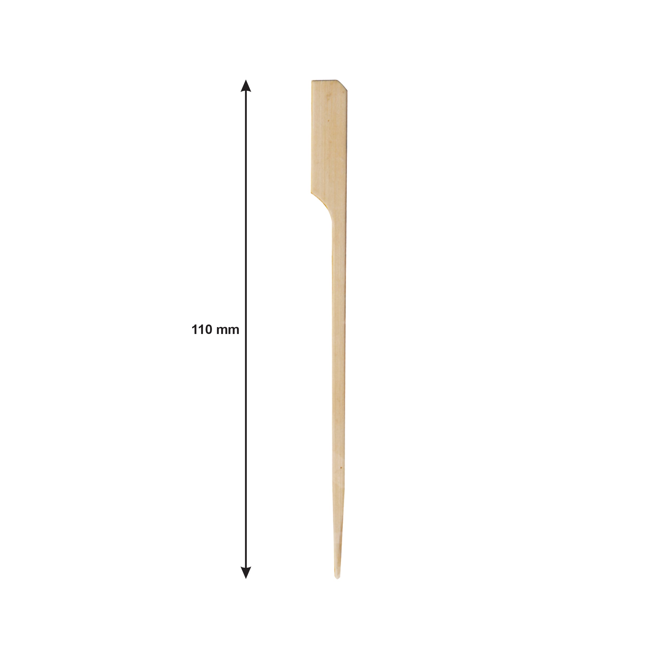 REGENT DISPOSABLE MEDIUM BAMBOO FOOD PADDLE PICKS 50PK, 120MM