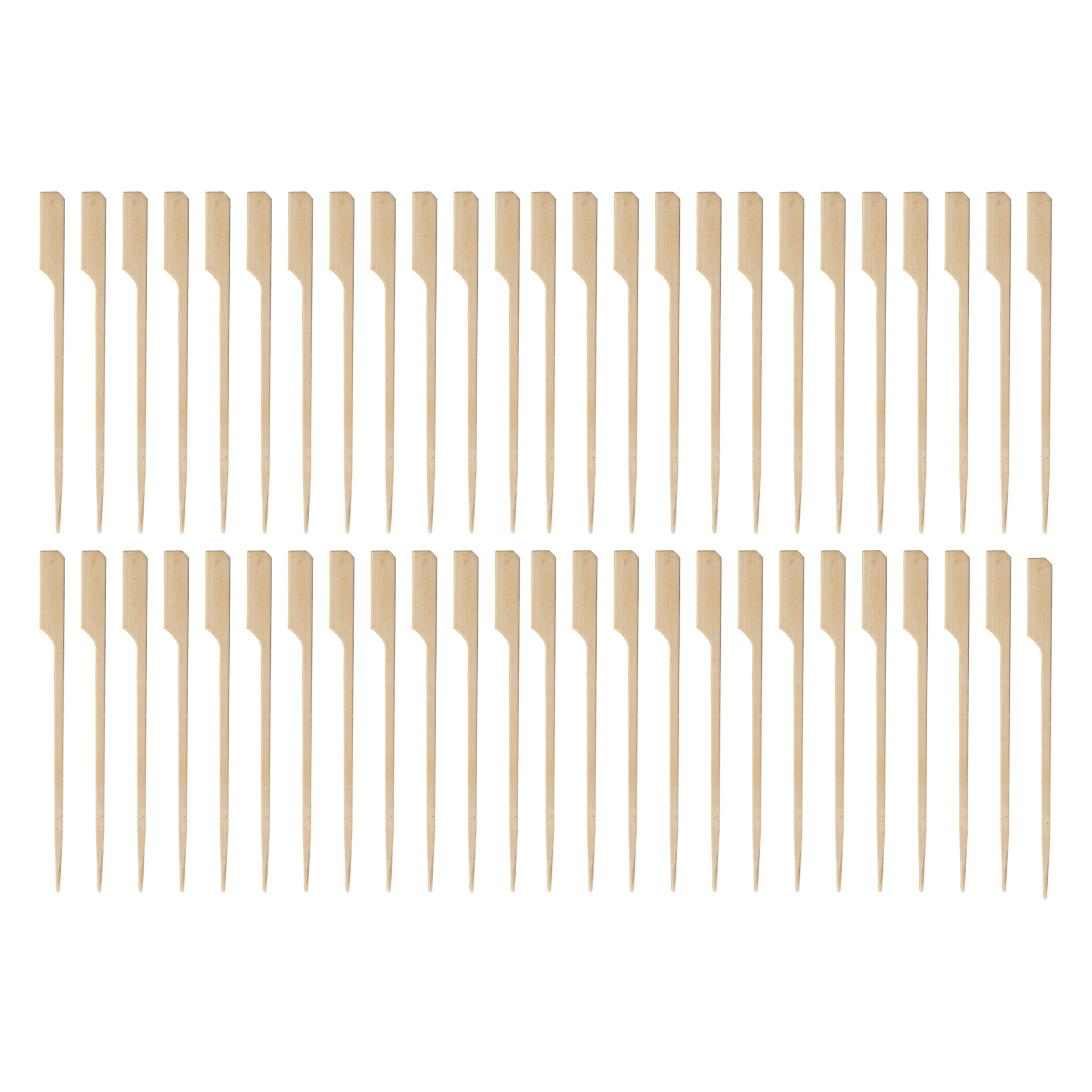 REGENT DISPOSABLE MEDIUM BAMBOO FOOD PADDLE PICKS 50PK, 120MM