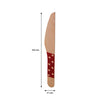 REGENT DISPOSABLE WOODEN KNIVES WITH COLOURED POLKA DOTS 24PCS, (160MM)