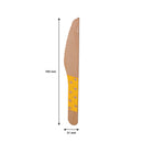 REGENT DISPOSABLE WOODEN KNIVES WITH COLOURED POLKA DOTS 24PCS, (160MM)
