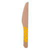 REGENT DISPOSABLE WOODEN KNIVES WITH COLOURED POLKA DOTS 24PCS, (160MM)