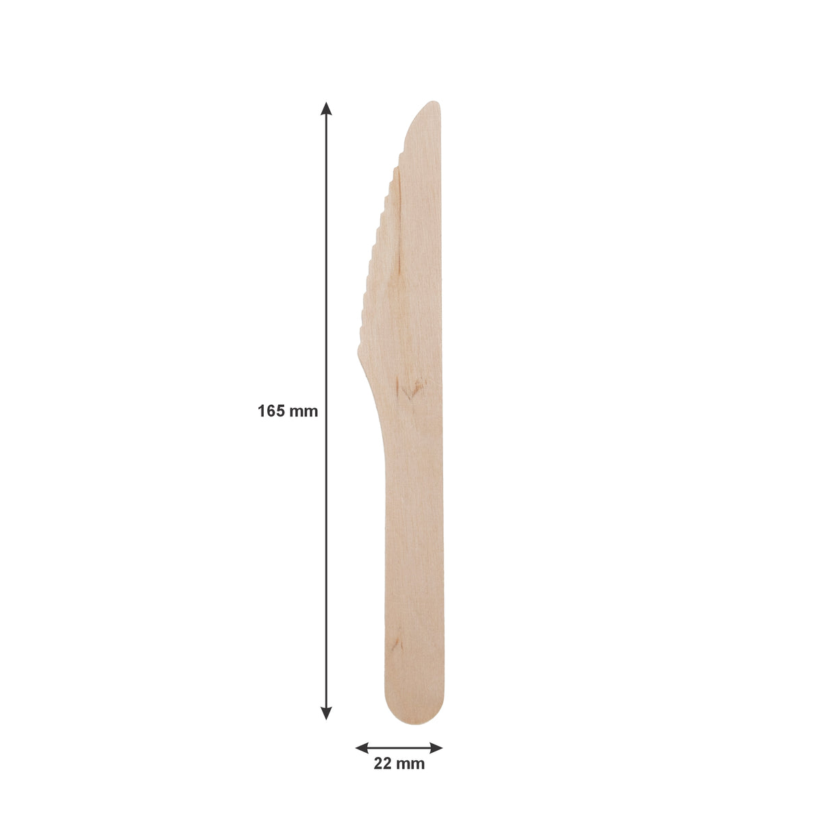 REGENT DISPOSABLE WOODEN KNIVES 100PK, 165MM