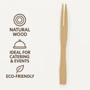 REGENT DISPOSABLE WOODEN FORK PICKS 100PK, 88MM