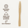 REGENT DISPOSABLE WOODEN FORK PICKS 100PK, 88MM