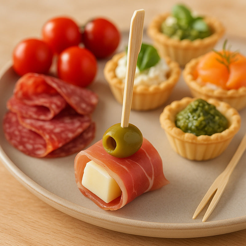 REGENT DISPOSABLE WOODEN FORK PICKS 100PK, 88MM