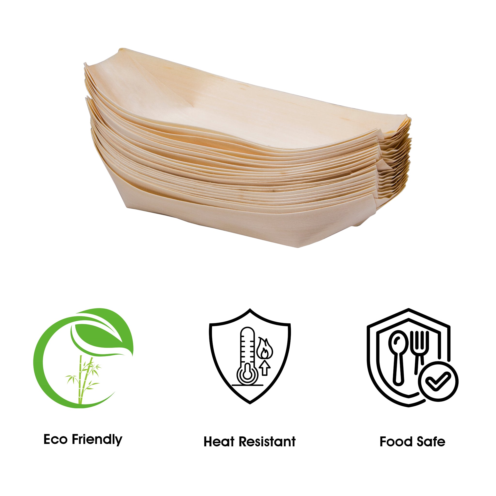 REGENT DISPOSABLE WOODEN BOAT LARGE 20PK, 220MM