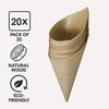 REGENT DISPOSABLE LARGE WOODEN CONES 20PK
