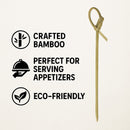 REGENT DISPOSABLE BAMBOO KNOT PICKS 50PK, 120MM