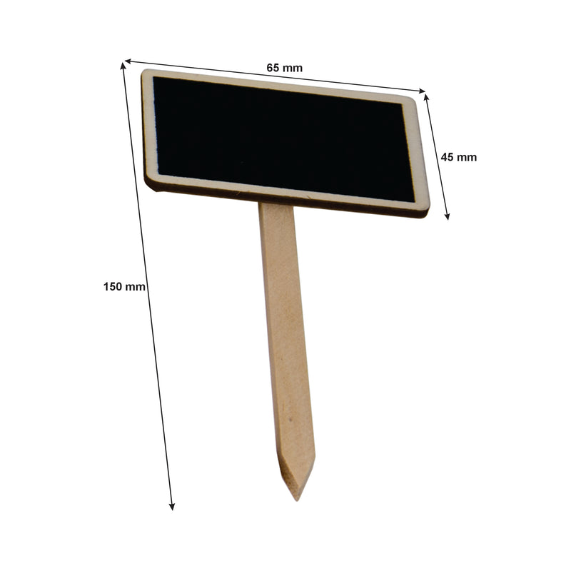 REGENT DISPOSABLE WOODEN BLACKBOARD PICK 6PCS, (150X65X45MM)