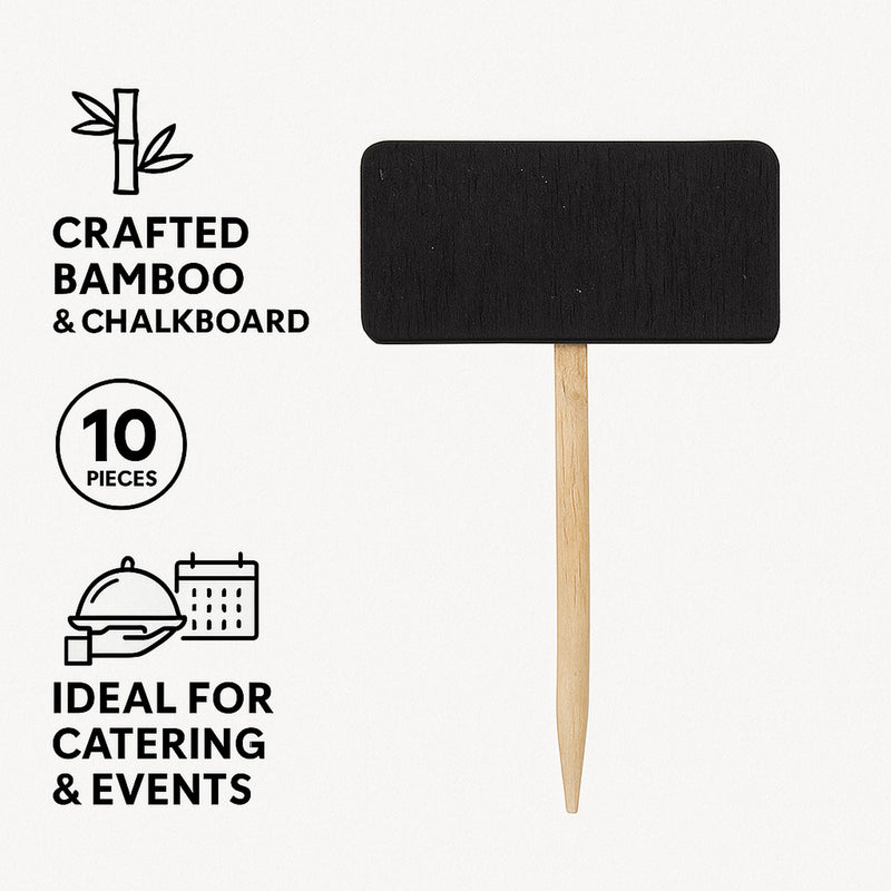 REGENT DISPOSABLE WOODEN BLACKBOARD PICKS 10PK, 85MM