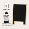 REGENT DISPOSABLE WOODEN A FRAME BLACKBOARD STANDS 2PK, 120X75MM