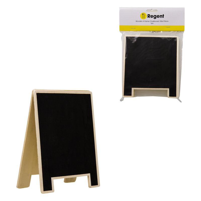 REGENT DISPOSABLE WOODEN A FRAME BLACKBOARD STAND 1PC, (150X170MM)