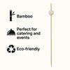 REGENT DISPOSABLE BAMBOO PICKS WITH COLOURED BEADS 50PK, 120MM