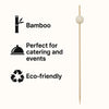 REGENT DISPOSABLE BAMBOO PICKS WITH COLOURED BEADS 50PK, 120MM