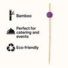 REGENT DISPOSABLE BAMBOO PICKS WITH COLOURED BEADS 50PK, 120MM