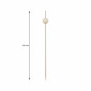 REGENT DISPOSABLE BAMBOO PICKS WITH COLOURED BEADS 50PK, 120MM