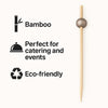 REGENT DISPOSABLE BAMBOO PICKS WITH SILVER BEADS 50PK, 120MM