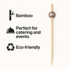 REGENT DISPOSABLE BAMBOO PICKS WITH SILVER BEADS 50PK, 150MM