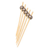 REGENT DISPOSABLE BAMBOO PICKS WITH SILVER BEADS 50PK, 120MM