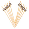 REGENT DISPOSABLE BAMBOO PICKS WITH SILVER BEADS 50PK, 120MM