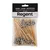 REGENT DISPOSABLE BAMBOO PICKS WITH SILVER BEADS 50PK, 120MM