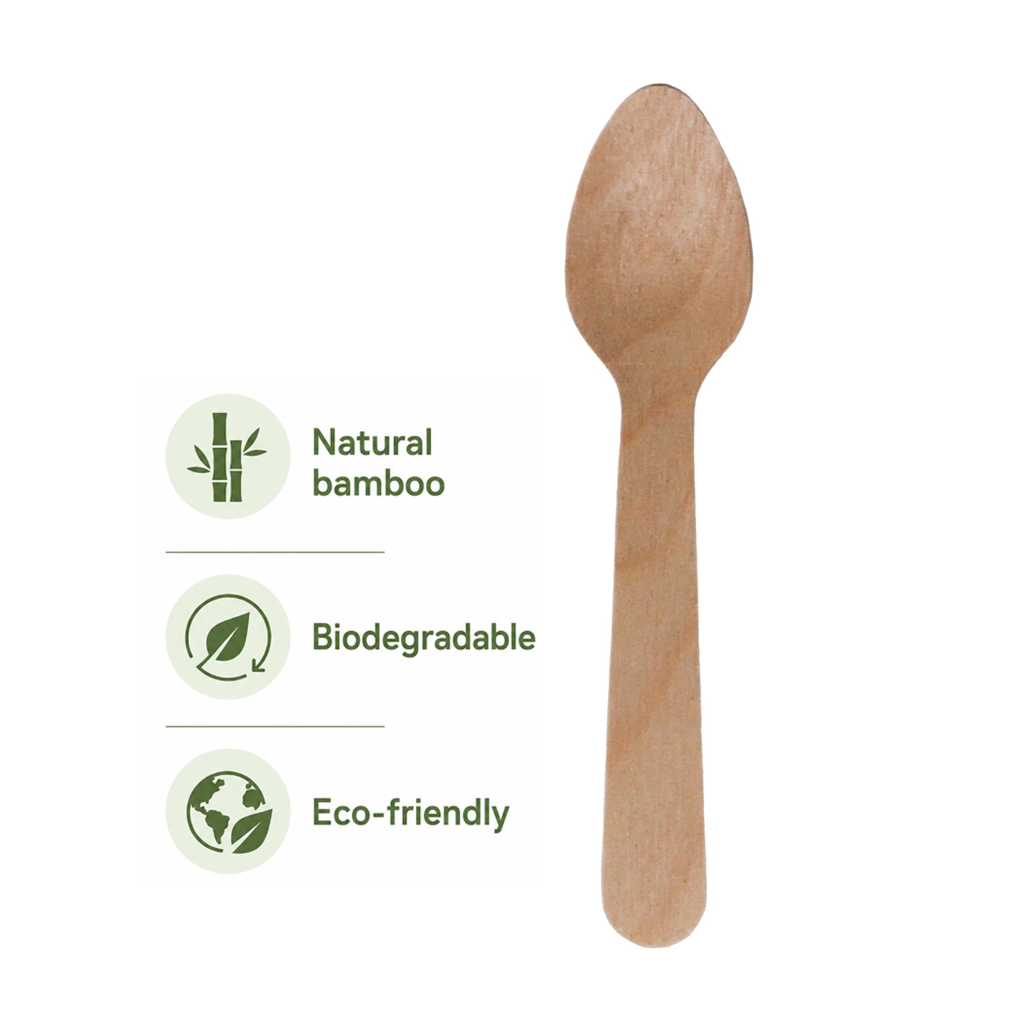REGENT DISPOSABLE WOODEN TEASPOONS 24PK, 110MM