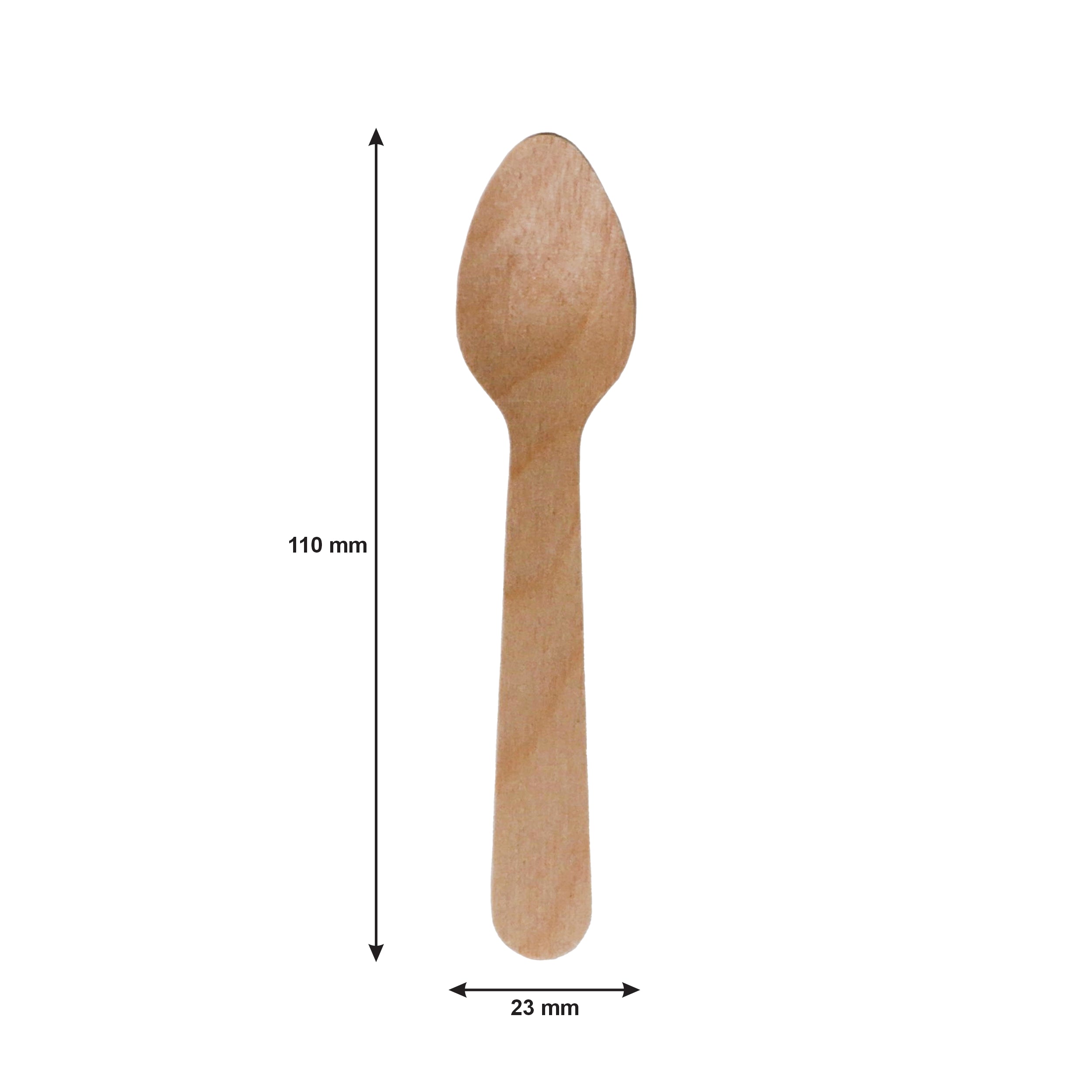 REGENT DISPOSABLE WOODEN TEASPOONS 24PK, 110MM