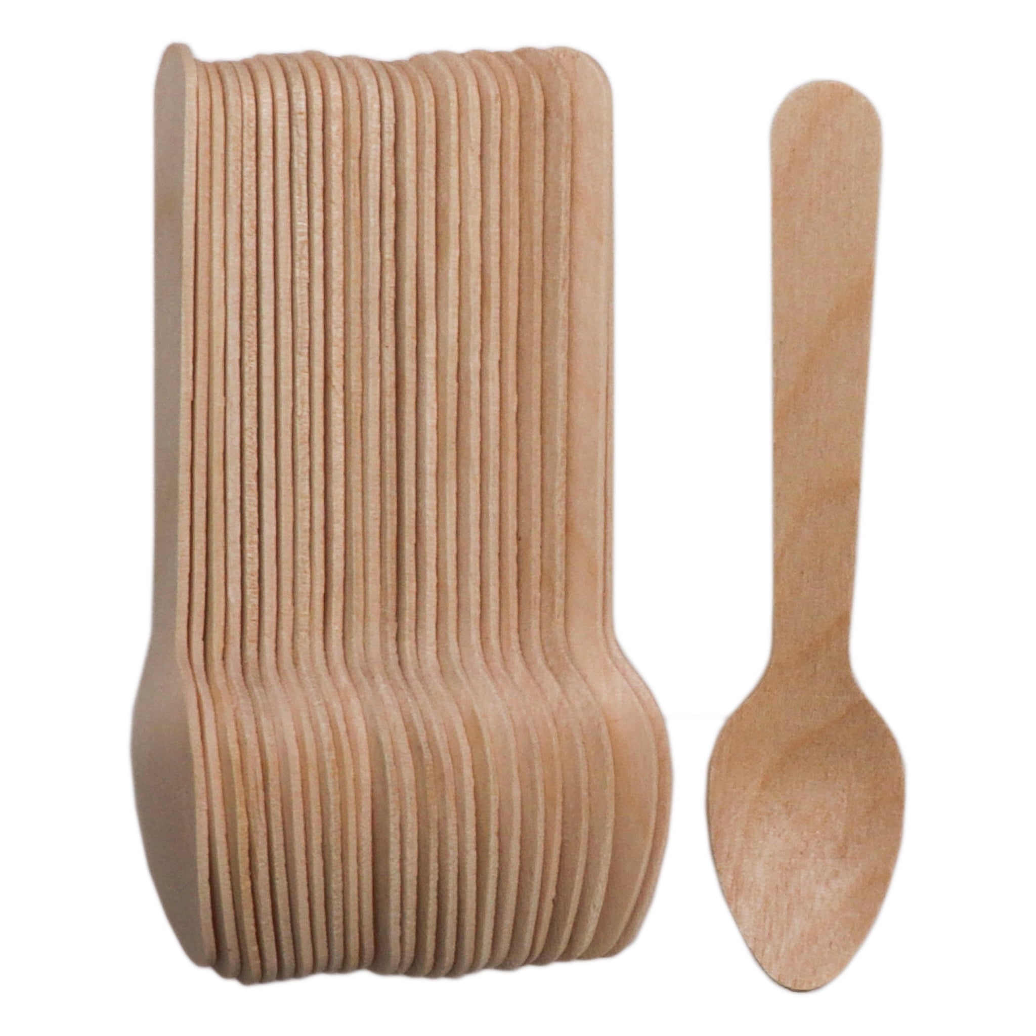 REGENT DISPOSABLE WOODEN TEASPOONS 24PK, 110MM
