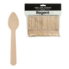 REGENT DISPOSABLE WOODEN TEASPOONS 100PK, 110MM