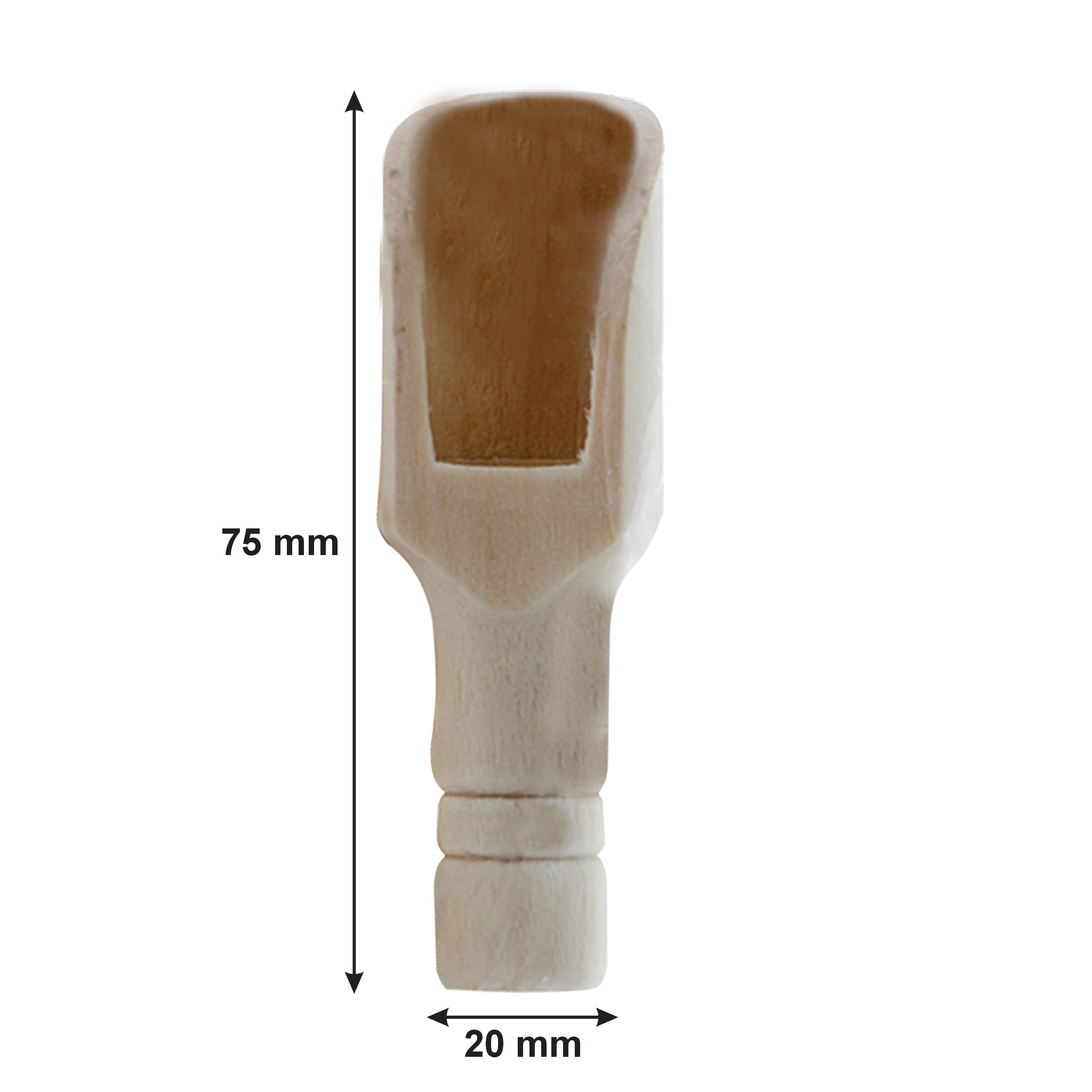 REGENT DISPOSABLE WOODEN MINI SCOOPS 4PK, 20X75MM