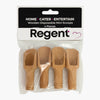 REGENT DISPOSABLE WOODEN MINI SCOOPS 4PK, 20X75MM