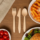REGENT DISPOSABLE BAMBOO CUTLERY 18PK SET, (6 SPOONS, 6 KNIVES & 6 FORKS)