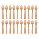 REGENT DISPOSABLE BAMBOO MINI COCKTAIL TEASPOONS 20PCS, (110MM)