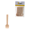 REGENT DISPOSABLE BAMBOO MINI COCKTAIL FORKS 20PCS, (110MM)