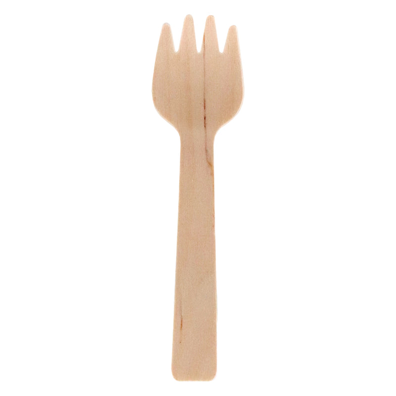 REGENT DISPOSABLE BAMBOO MINI COCKTAIL FORKS 20PCS, (110MM)