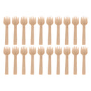 REGENT DISPOSABLE BAMBOO MINI COCKTAIL FORKS 20PCS, (110MM)