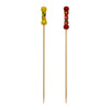 REGENT DISPOSABLE BAMBOO PICKS BEAD & BRAID MIXED COLOURS 48PK, 120MM