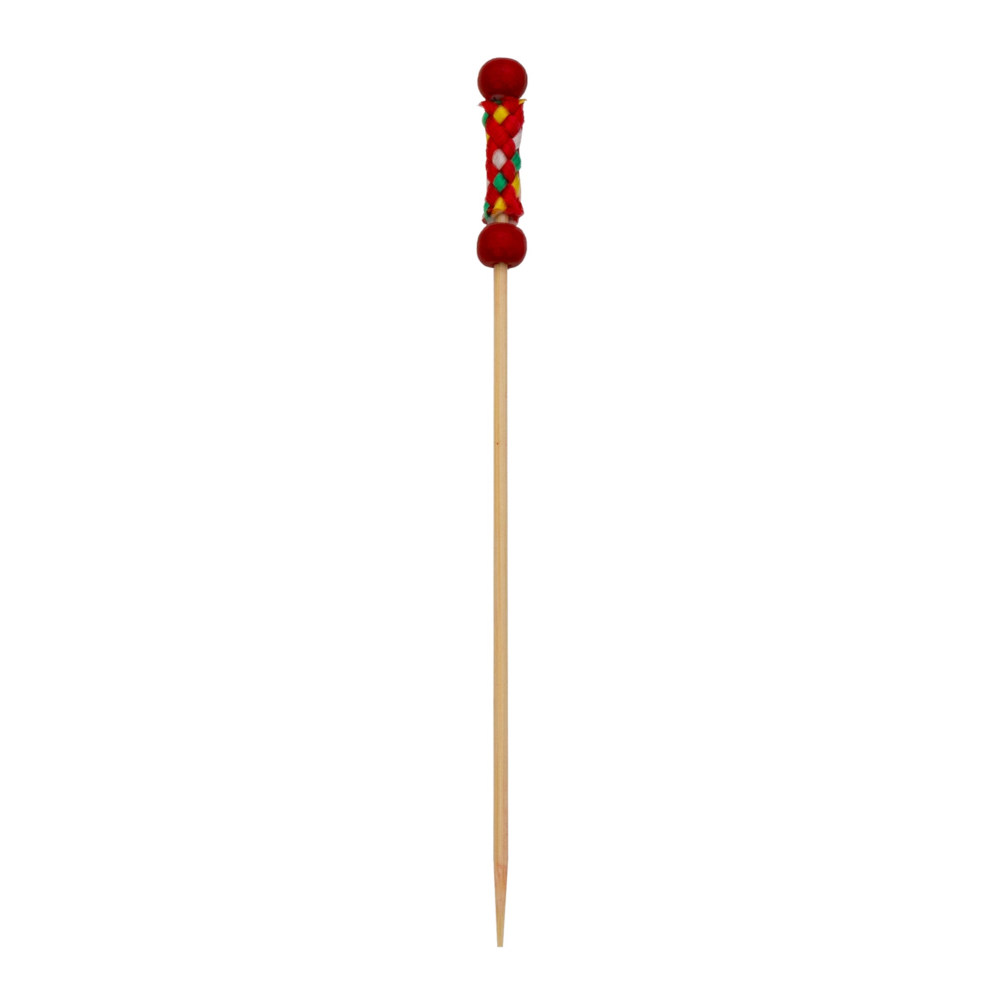 REGENT DISPOSABLE BAMBOO PICKS BEAD & BRAID MIXED COLOURS 48PK, 120MM