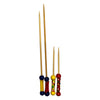 REGENT DISPOSABLE BAMBOO PICKS BEAD & BRAID MIXED COLOURS & 2 SIZES 48PCS, (24X70MM | 24X120MM)